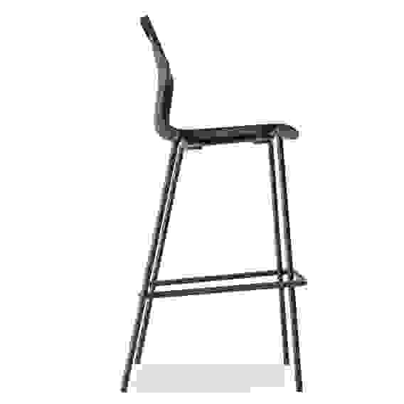 Стул барный h75 LOVKO, Базовая-RAL9005-Просто чёрный-(Domamid PA6 6G15 черный)