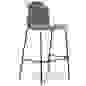 Стул мягкий барный h75 LOVKO, Базовая-c014-Бордо, RAL9005-Чёрный