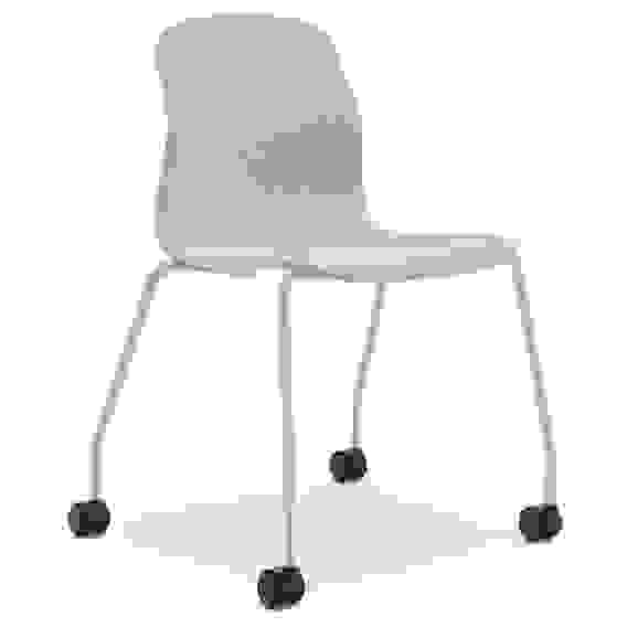 Стул мягкий на колесиках LOVKO, Базовая-c014-Бордо, RAL9005-Чёрный